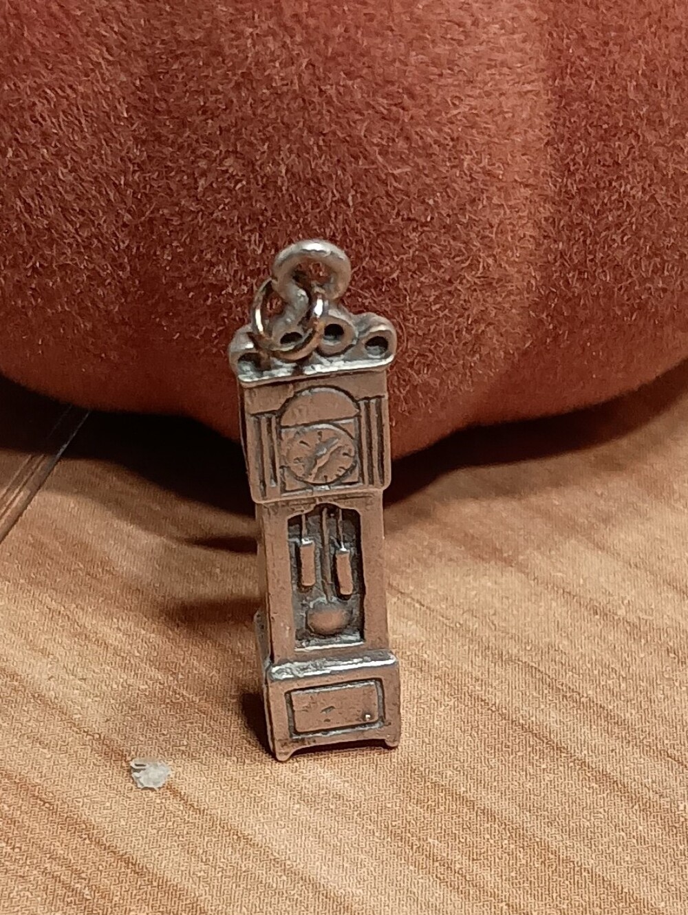 Vintage Sterling Silver Grandfather Clock Charm 1950s-70s